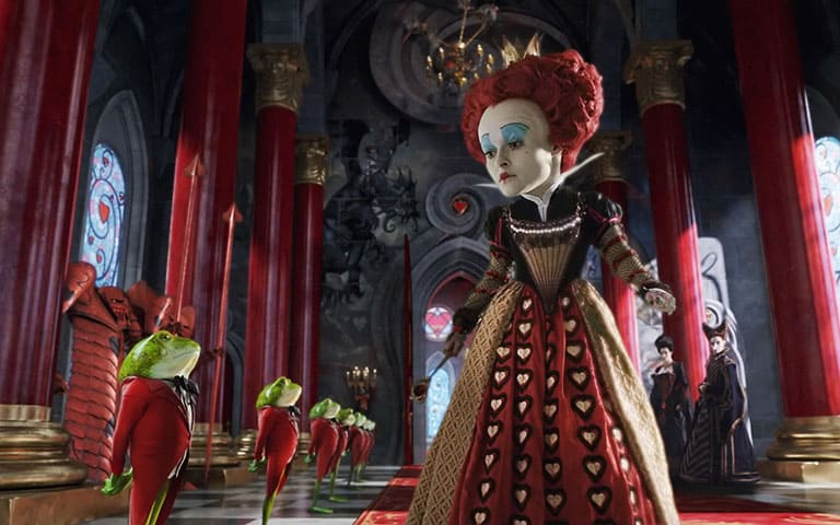 reine rouge d'alice au pays des merveilles. Analyse symbolique du film de Tim Burton