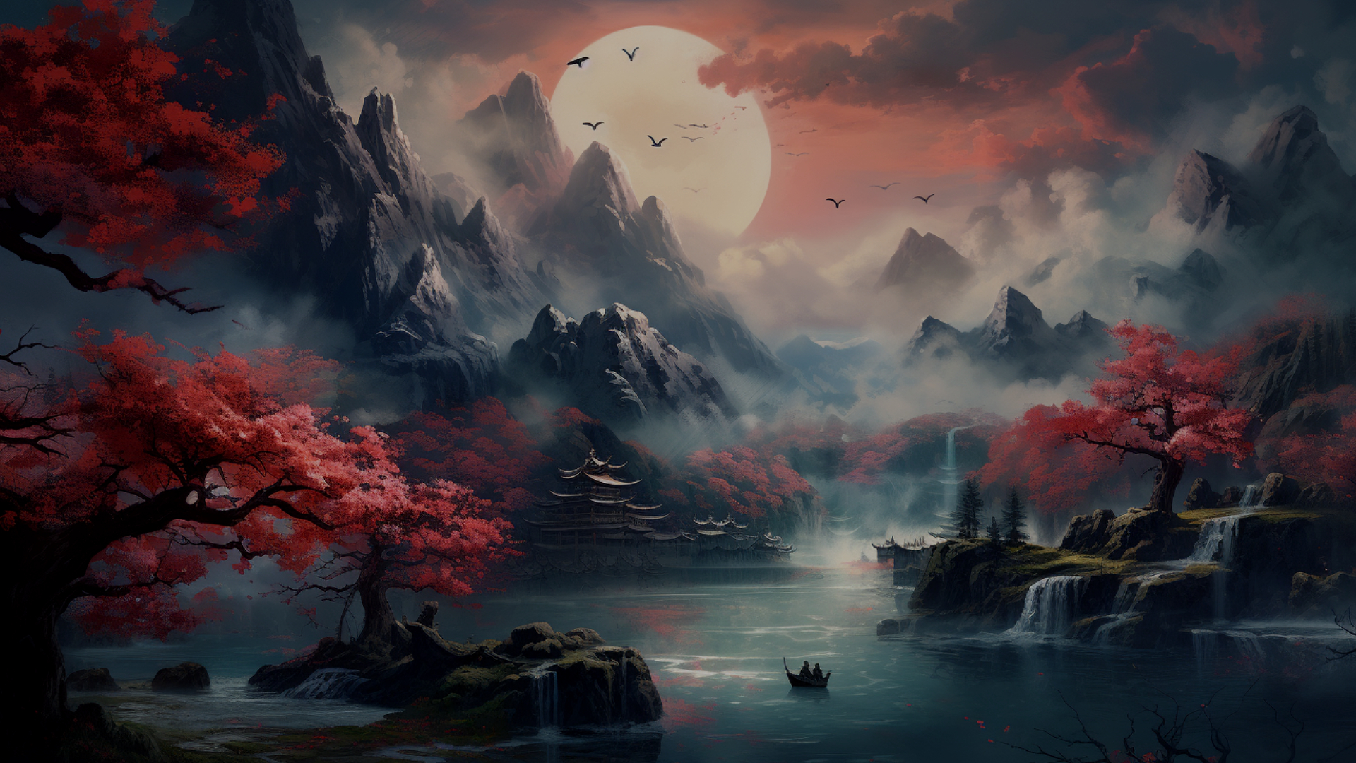 paysage chine animation