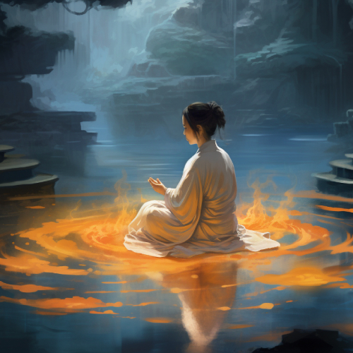méditation feu et eau